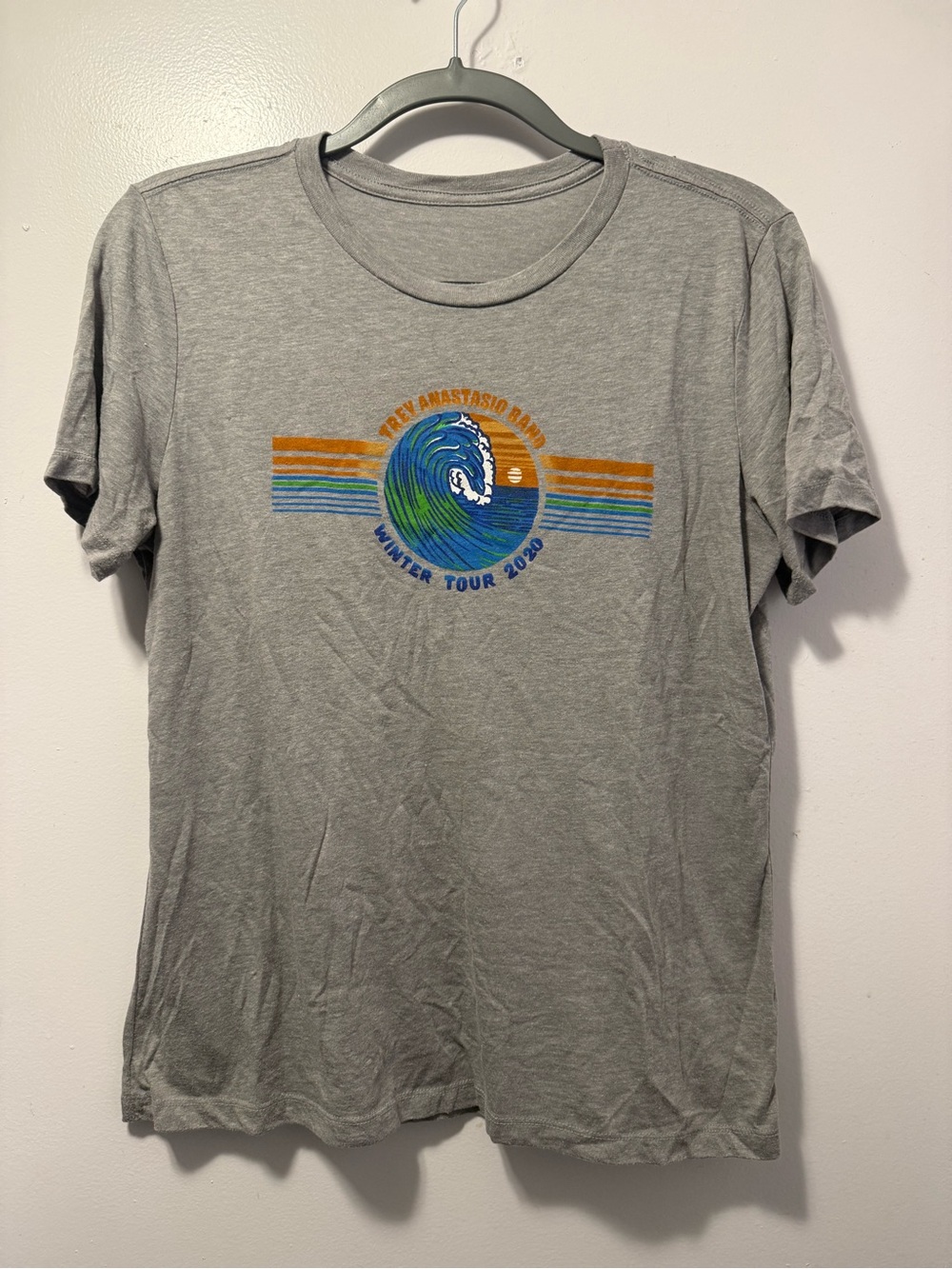 Gray Graphic Crewneck T-Shirt - Trey Anastasio Band Winter Tour 2020